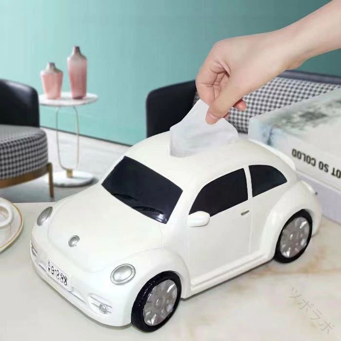 ティッシュカバー インテリア 車型 車形状収納ボックス シンプル 部屋 卓上収納 ティッシュケース 北欧 オフィス用 カーモデル ペーパータオルホルダー おしゃれ 寝室 高品質デザイン ティッシュボックス [3]