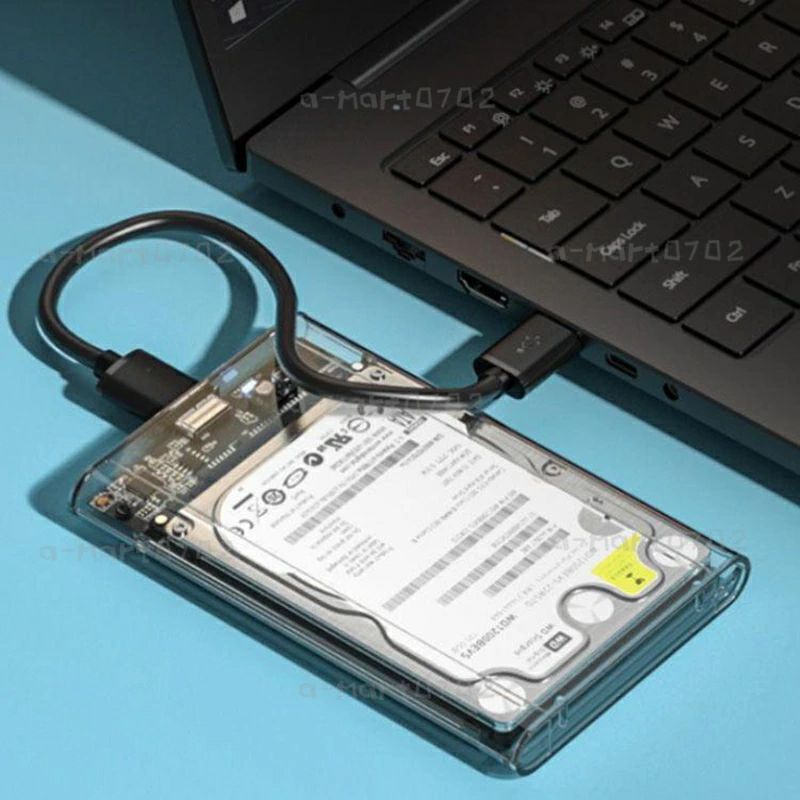 USB3.0 外付け ハードドライブ 静音 小型 電源不要 コンパクト 透明 高速転送 ポータブル ハードディスク 外付けハードディスク パスパワー - Image 2