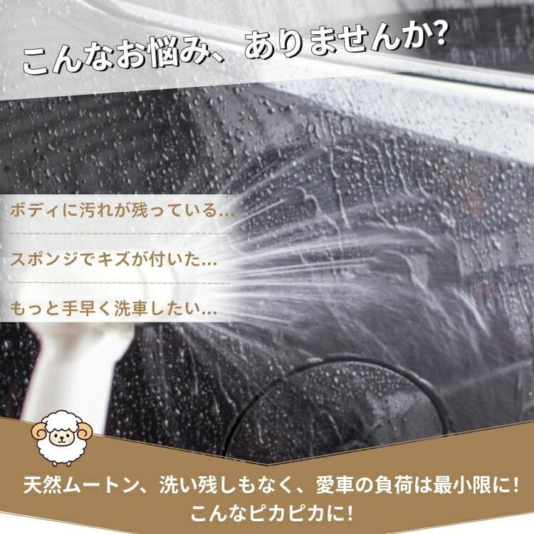 手袋タイプ シャンプー 洗車グッズ 洗車モップ ムートン 2個セット【オーストラリ...