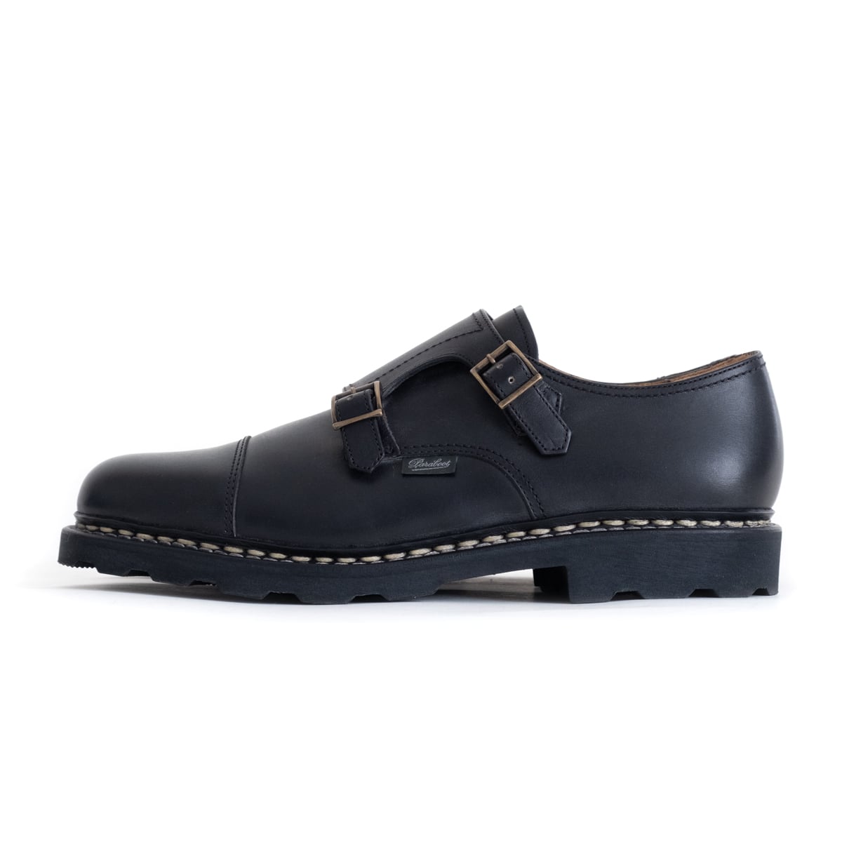 Paraboot WILLIAM Cuir Lisse (Noir) 981412 パラブーツ ウイリアム ダブルモンク モンクストラップ 革靴 シューズ レザー ラバーソール メンズ 送料無料