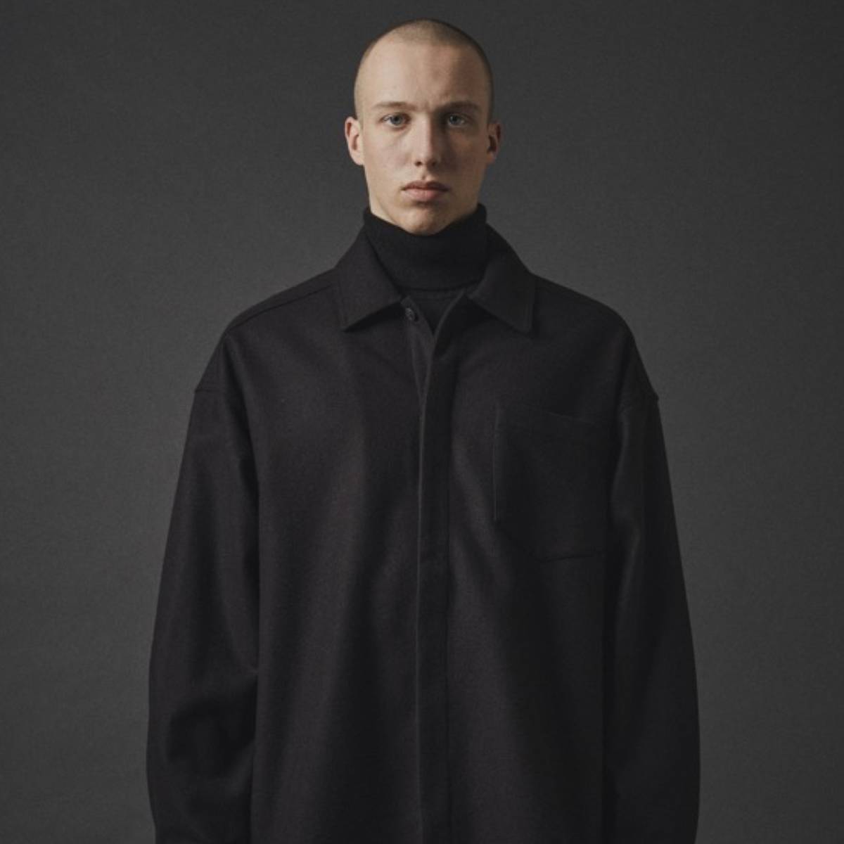 lownn Minimal Shirt (Black Plain) FW22-MS  ߥ˥ޥ եͥ ֥å ⡼ ...