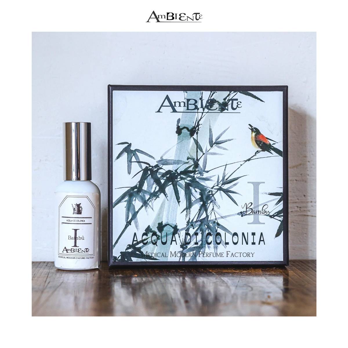 Ambiente ACQUA DI COLONIA BASIC 水性香水 ( #1 BAMBOO バンブー ) アンビエンテ フレグランス 香水 花 植物 香り アルコール不使用 エタノール不使用 箱付き コスメ 送料無料