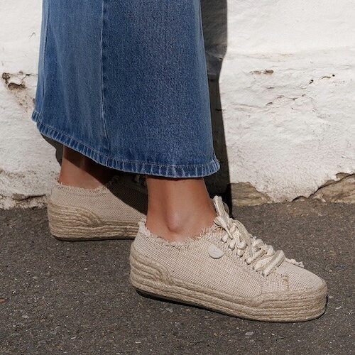 【WOMEN'S】 EMU Australia Ellery 2.0 (Natural) W13065 エミュー エスパドリュー オーガニックコットン カットオフ 切りっぱなし 夏 靴 オーストラリア ウィメンズ レディース 送料無料