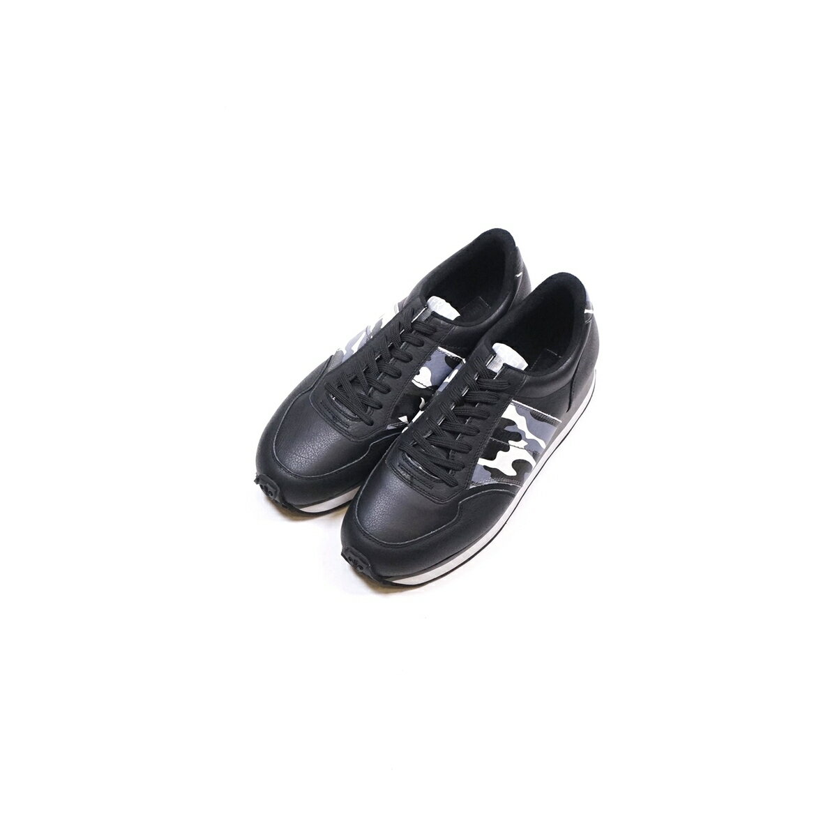 【SALE 30%OFF】 FRH STUDIO Co. JETTER フルレザー×カモフラージュ (BLACK) F5000 ジェッター レザー カモフラージュ スニーカー シューズ メンズ 送料無料