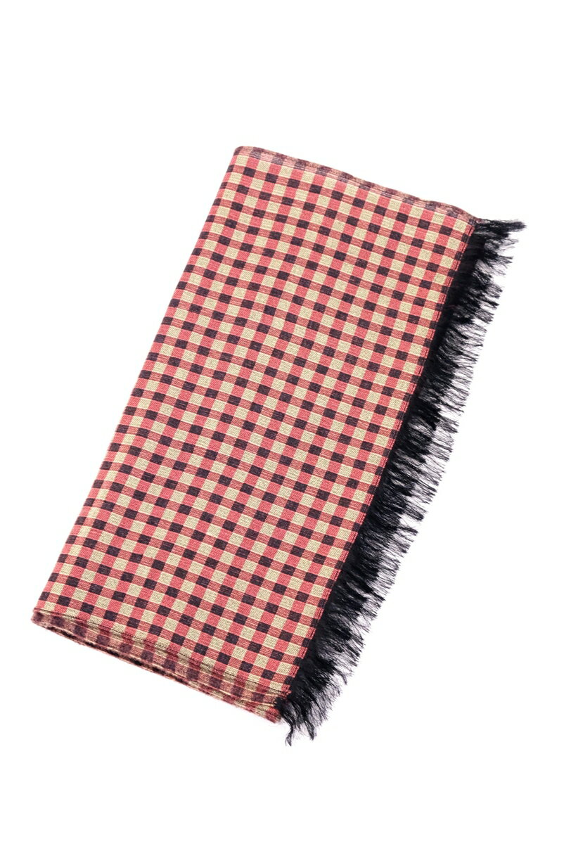 'Olu'Olu シルクウールストール (4色 Red Check/Blue Check/Red/Green) S-SW103 オルオル シルク ウール ストール 羽田忠織物 山梨 日本製 メンズ 送料無料