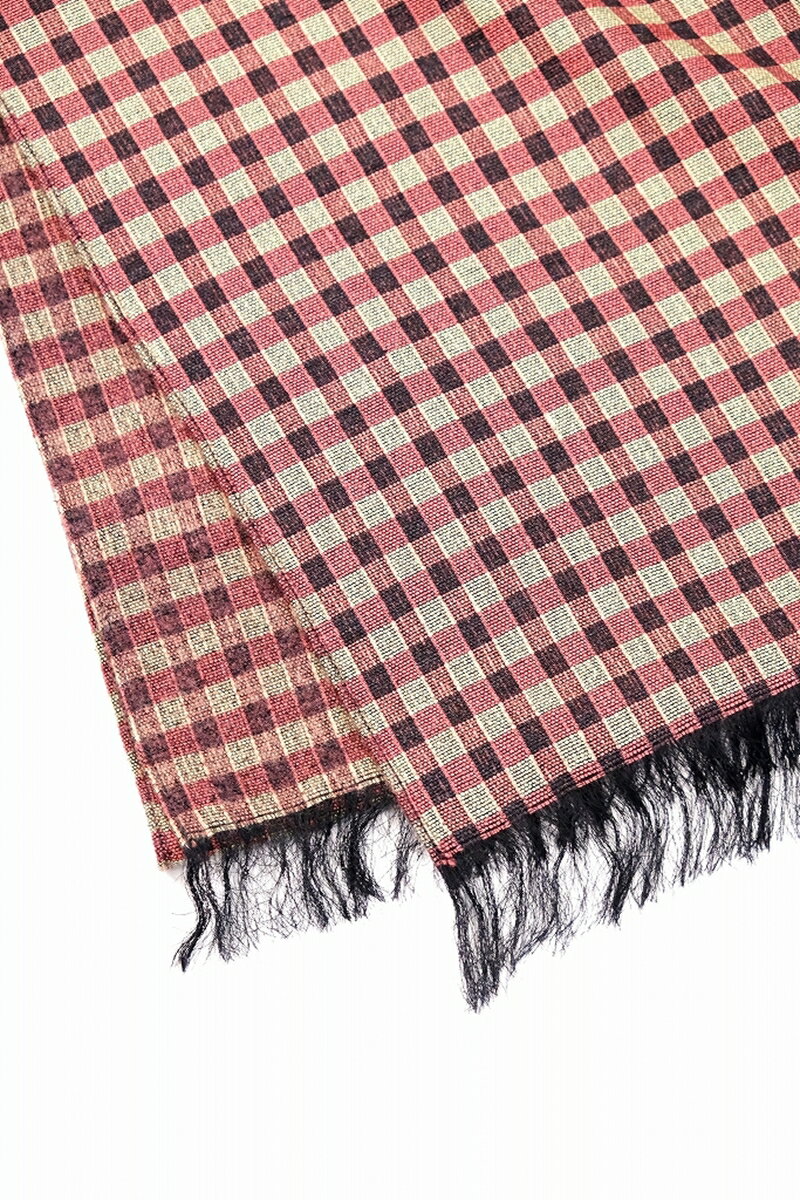 'Olu'Olu シルクウールストール (4色 Red Check/Blue Check/Red/Green) S-SW103 オルオル シルク ウール ストール 羽田忠織物 山梨 日本製 メンズ 送料無料