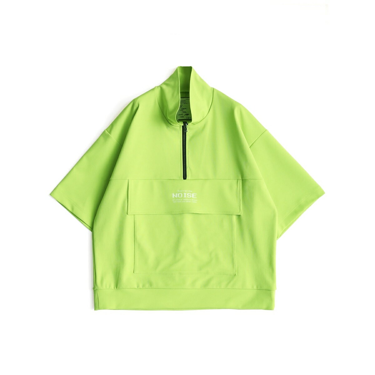  SHAREEF MILAN RIB HALF-ZIP S/S (4色 Lime Green/Black/Lavender/White) 19535023 シャリーフ ミラノリブ ハーフジップ ビッグシルエット カットソー メンズ 送料無料