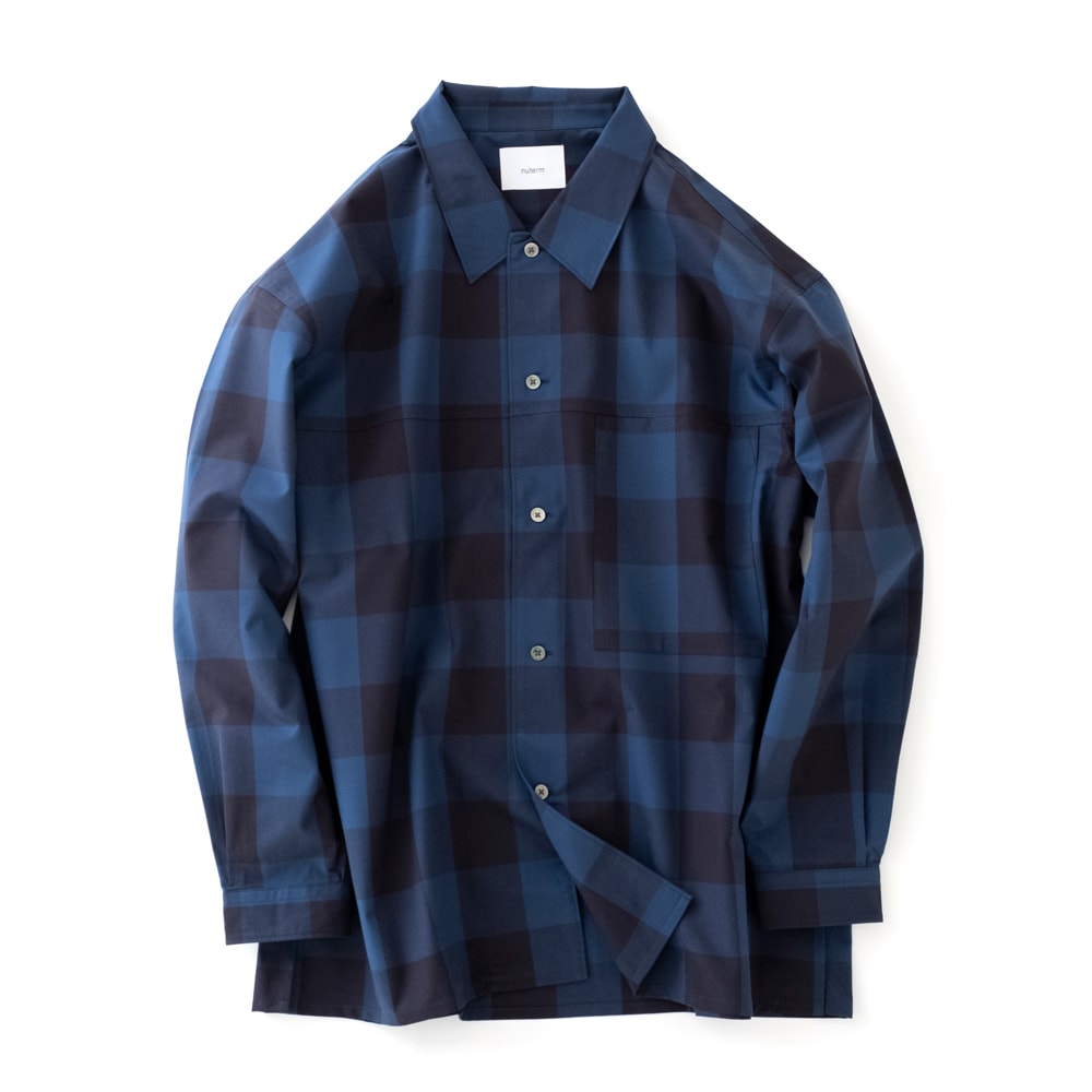 【SALE 30%OFF】 nuterm “Alan” Buggy Shirts (2色) nut002SH-020S ニューターム スクエアシルエット ボックスシルエット ビッグシルエット シャツ 日本製 メンズ 送料無料 1