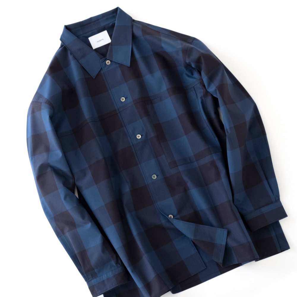 【SALE 30%OFF】 nuterm “Alan” Buggy Shirts (2色) nut002SH-020S ニューターム スクエアシルエット ボックスシルエット ビッグシルエット シャツ 日本製 メンズ 送料無料 3