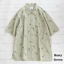 【SALE 30%OFF】 nuterm Printed Work Shirts (2色) nut008SH-020S ニューターム プリント ワークシャツ エレキギター ビッグシルエット シャツ 日本製 メンズ 送料無料