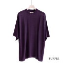 【SALE 30 OFF】 Iroquois C/R CABLE KNIT (2色 PURPLE/BLACK) 280104 イロコイ ケーブルニット ケーブル ニット サマーニット ワイドスリーブ ビッグシルエット 日本製 メンズ 送料無料