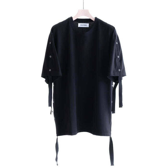 DISCOVERED BUTTON CUTSEW (BLACK) DC-SS20-CU-09 ディスカバード ボタン カットソー スワイ 天竺 スナップ レイヤード Tシャツ 日本製 メンズ 送料無料