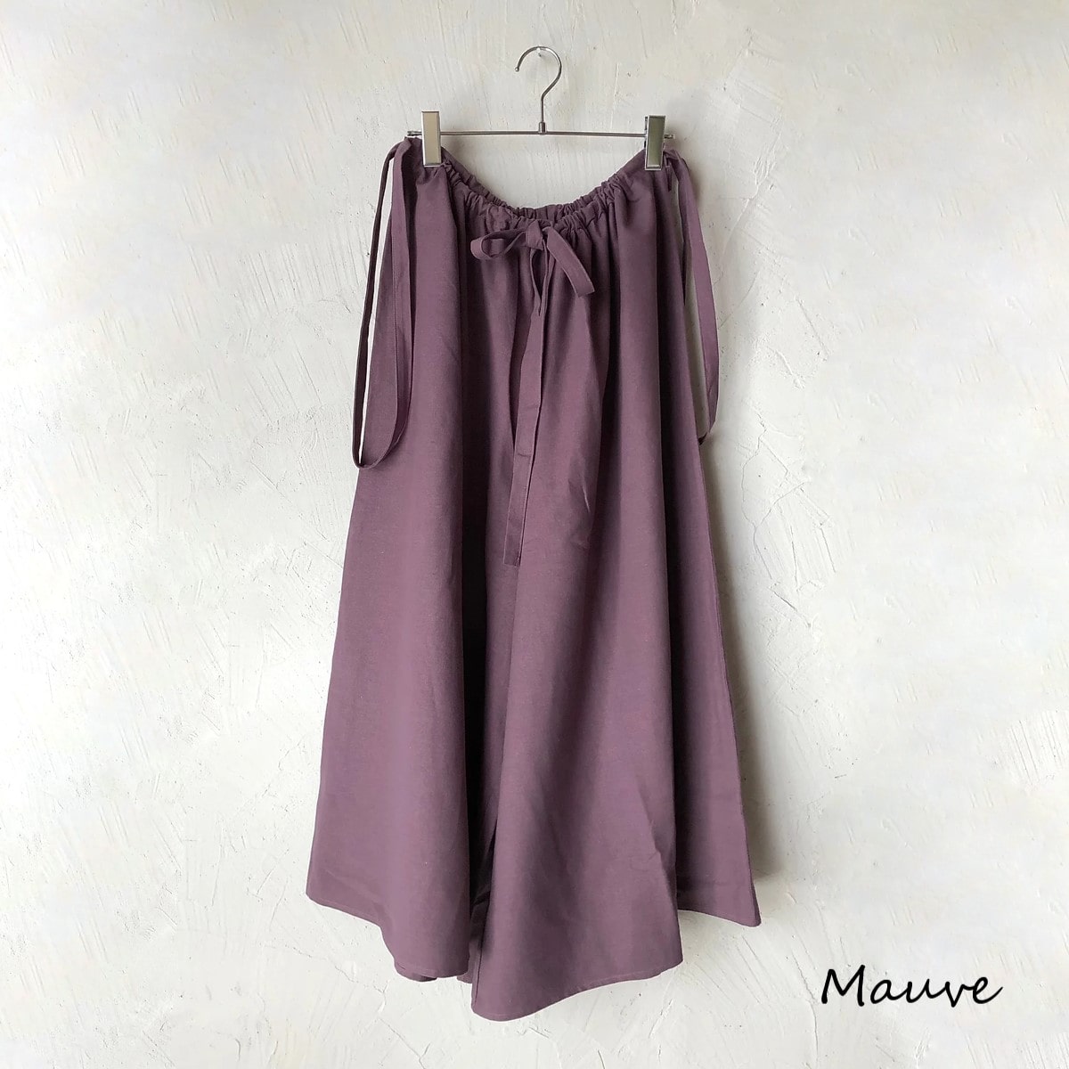 【WOMEN'S】 THE FACTORY L/C キャンバス リボン パンツ (2色 Mauve/Black) TF2010802 ザファクトリー リネン 日本製 ウィメンズ レディース 送料無料