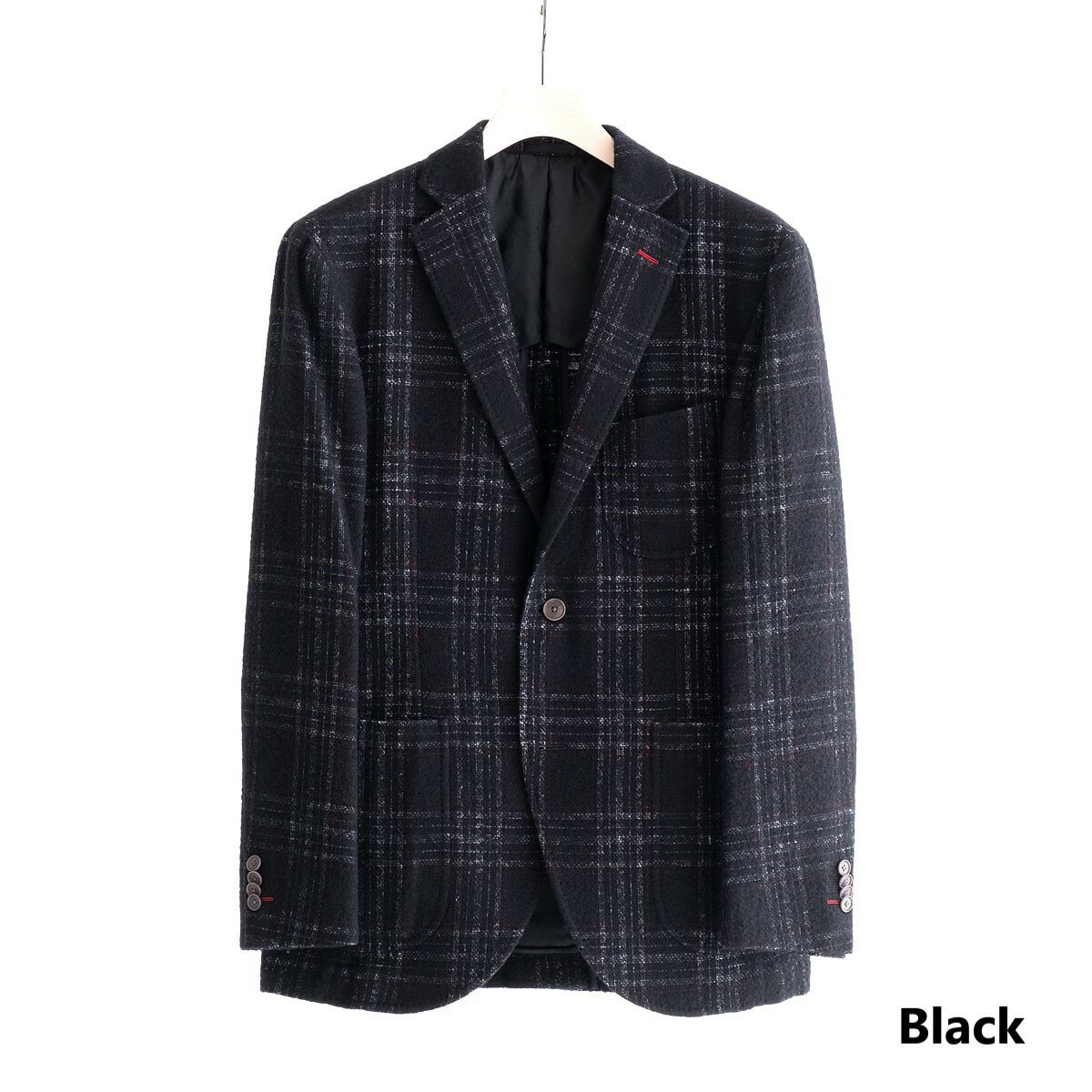 楽天FEEL EASY 楽天市場店FEEL EASY ORIGINAL W-FACE CHECK JACKET （2色） FE-JK-7203 フィールイージー オリジナル ダブルフェイス チェック 二重織 テーラード ジャケット 日本製 メンズ 送料無料