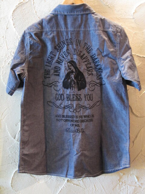 GROOVER GRAND/BACK EMBROIDERY CHAMBLAY SHIRTS BLUE
