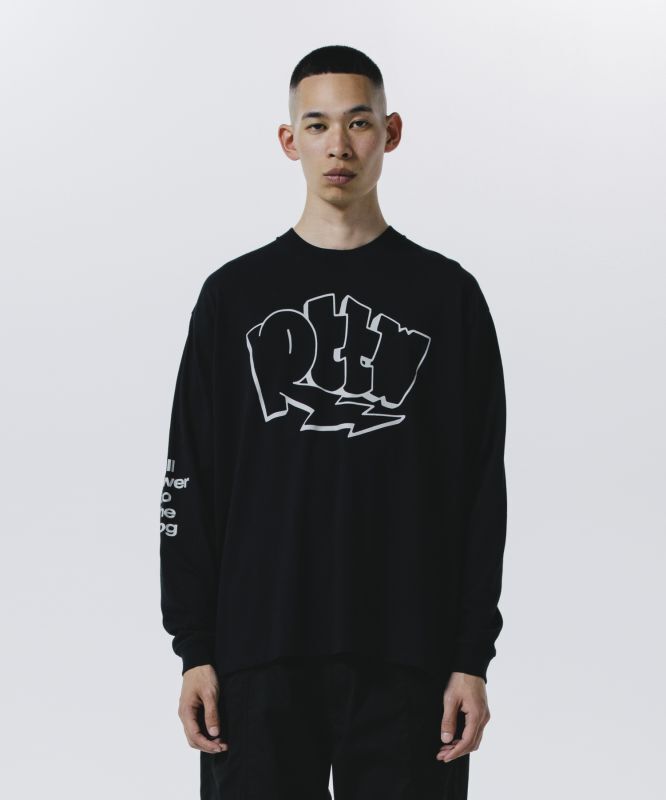 Rakuten - ROTTWEILER/GRAFFITI LOGO LS T BLACK