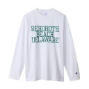 CHAMPION/PRINT LONG SLEEVE T DELAWARE WHITE