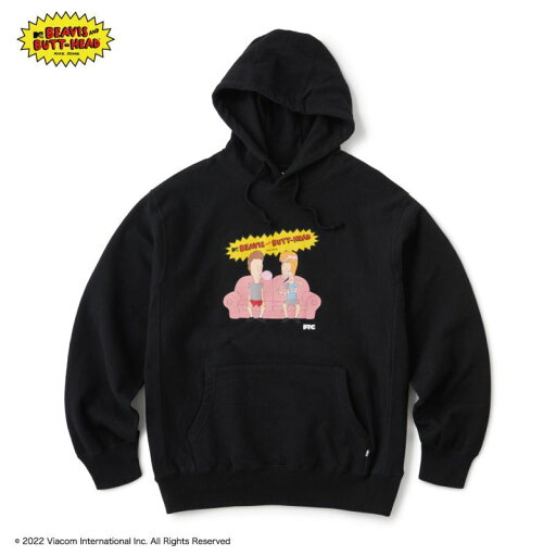 FTCxBEAVIS AND BUTT-HEAD/CHEWING GUM PULLOVER HOODY BLACK FTCxBEAVIS AND BUTT-HEAD/CHEWING GUM PULLOVER HOODY BLACK
