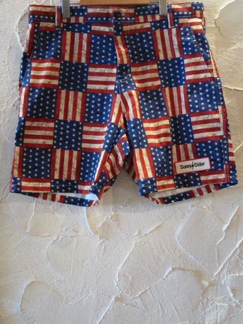 ★送料無料★SUNNY C SIDER　サニーシーサイダー/FLAG SHORTS BLKLOGO