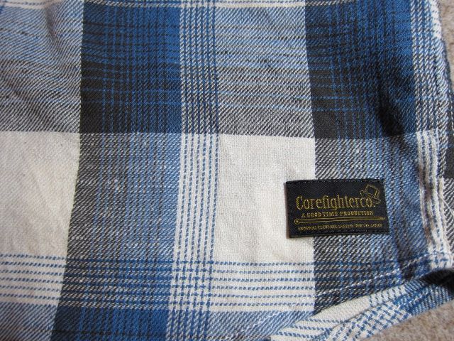 ★送料無料★【SALE 30%OFF】COREFIGHTERコアファイター/SHORT SLEEVE SHIRTS CHECK BLUE