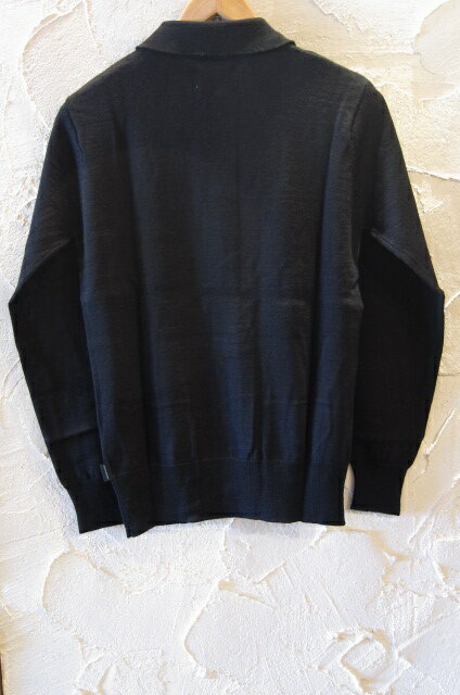 ★送料無料★(DEAD STOCK)COREFIGHTERコアファイター/KNIT POLO CARDIGAN BLACKxOFF.WHITE