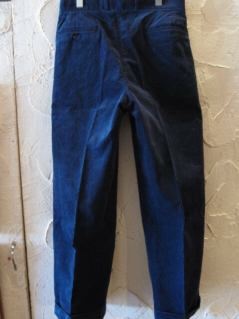 ★送料無料★BELAFONTE ベラフォンテ/RT 2TACK TROUSERS AGED CORDUROY NAVY