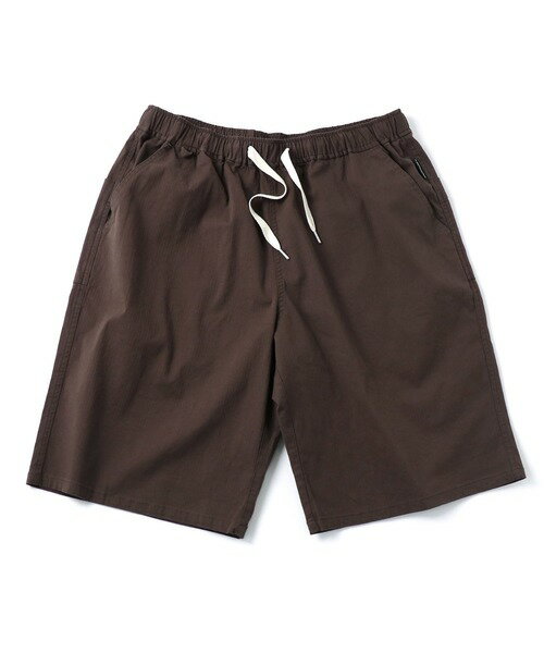 乐天商城 - GYMMASTER/STRETCH HERRINGBONE EASY SHORTS BROWN