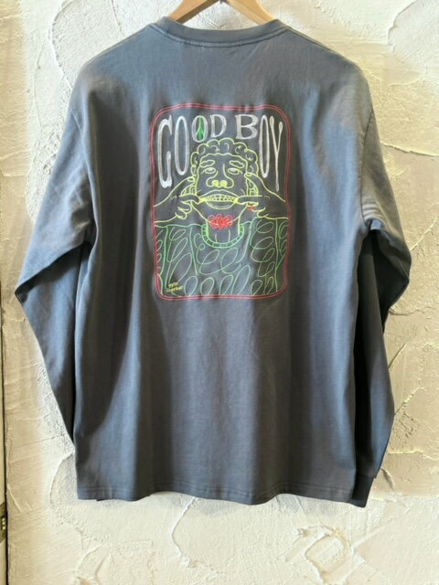 乐天商城 - GYMMASTER/GOOD BOY EMBROIDERY LS T CHARCOAL