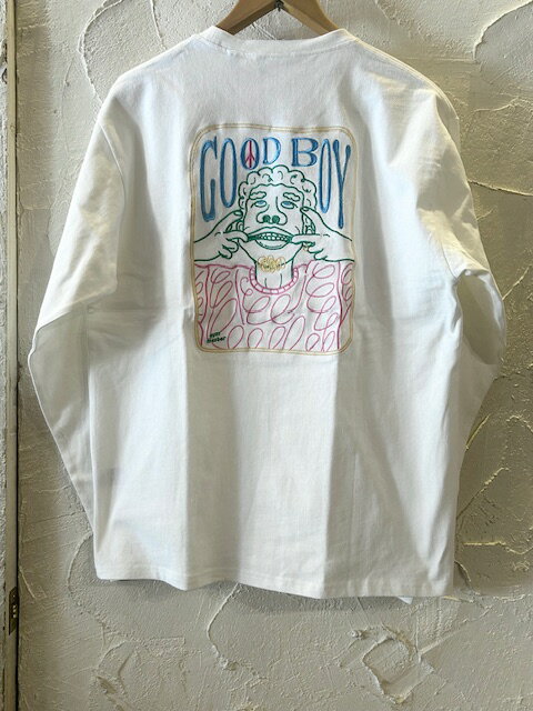乐天商城 - GYMMASTER/GOOD BOY EMBROIDERY LS T WHITE