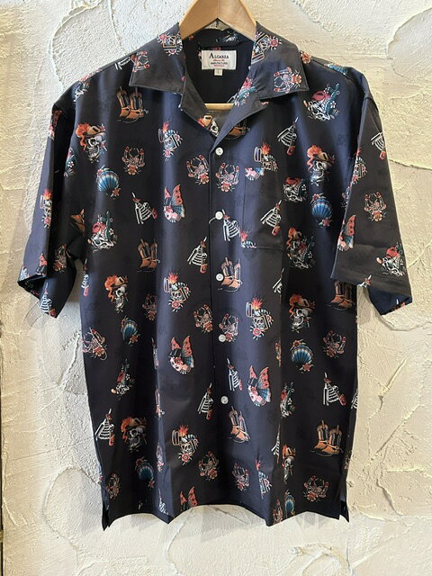 乐天商城 - ALCARZA/OPEN SHIRTS TATOO FLASH CHARCOAL