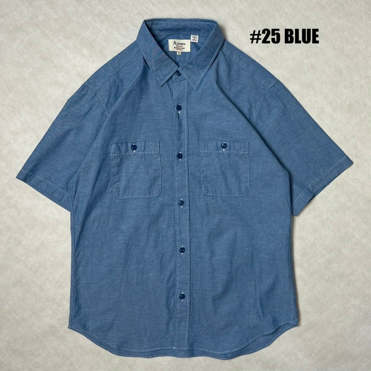 乐天商城 - ALCARZA/DUNGAREES WORK SHIRTS BLUE