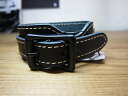 QUITTER/LEATHER WRISTBAND BLACK