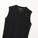 HANES/V NECK SLEEVE LESS SHIRTS BLACK