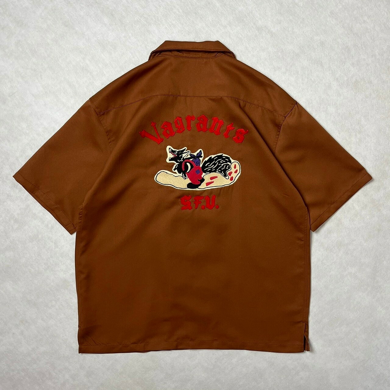 Rakuten - ALCARZA/BACK EMBROIDERY SHIRT BROWN