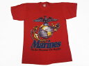 【中古】The few The proud The Marines プリント Tシャツ レッド Made in U.S.A【サイズ:M (38-40)】【ミリタ...