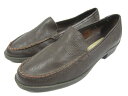 【中古】PARTNERS レザースリッポンシューズ ダークブラウン レディース【Women's US 7】【革靴】【古着屋mellow楽天市場店】