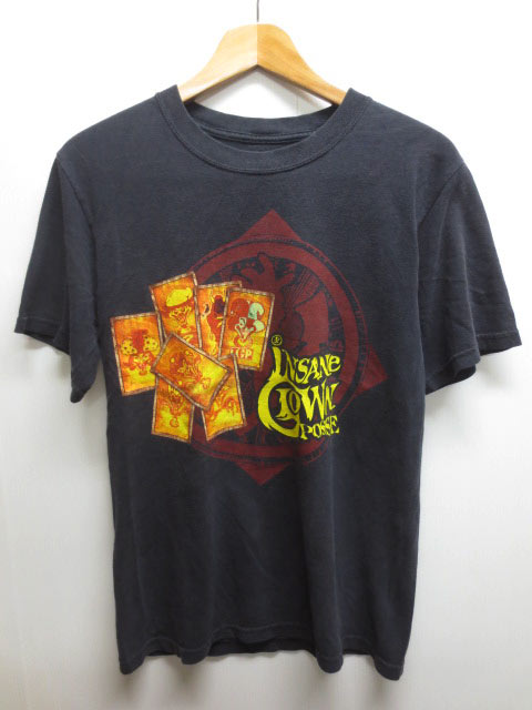 【50％オフ★お得なクーポンあり】【中古】"Insane Clown Posse/インセイン・クラウン・ポッシー"両面プリント Tシャツ 黒【サイズ：XS-S位】【バンドT】【ホラー】【ピエロ】【ICP】【あす楽対応】【古着屋mellow楽天市場店】