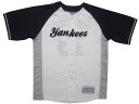 【中古】GENUINE MERCHANDISE MLB New York Yankees /ニューヨーク ヤンキース 半袖 ベースボールシャツ 白×紺×グレー 【サイズ：Boy 039 s 14/16】【 13 RODRIGUEZ】【野球】【スポーツ】【あす楽対応】【古着屋mellow楽天市場店】