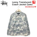 ステューシー 服 メンズ 【NEW】レディース ステューシー STUSSY カモフラ ナイロン コーチジャケット Lenny Translucent Coach Jacket Camo S,M 【215070】【新品】 新品 mellow USA企画 WOMEN 最安値に挑戦 USA直輸入【あす楽対応】【古着屋mellow楽天市場店】