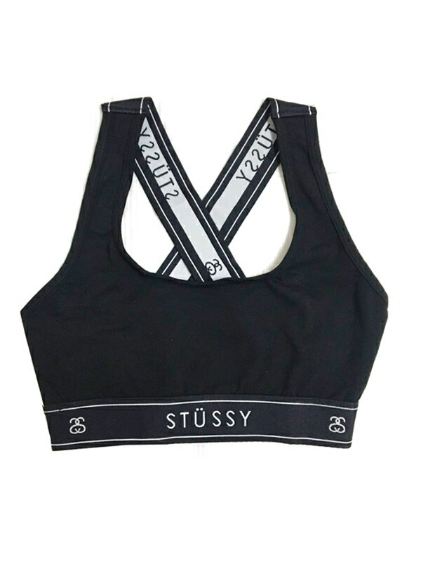 ☆再入荷☆【NEW】 レディース ステューシー ブラトップ タンクトップ ブラジャー アンダーウェア インナー 下着STUSSY WOMEN Cross Back Crop 213037P ブラック【新品】 新品 mellow 【あす楽対応】【古着屋mellow楽天市場店】