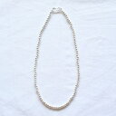 925シルバー 4mm シルバービーズ パール ネックレス 40cm 925Silver Silver Pearl Beads Necklace チョーカー シルバーアクセサリー クリックポスト発送