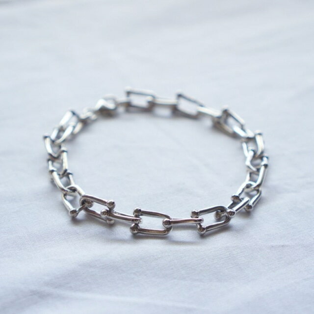 クリックポスト発送 925シルバー U チェーン ブレスレット 925Silver U chain Bracelet シルバーアクセサリー