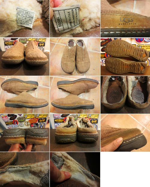 【中古】レディース 大きめサイズ UGG Bettey Slip-on/アグ　シープスキン ヘンプ調 スリッポン サンダル キャメル【サイズ:9/26cm】【古着屋mellow楽天市場店】