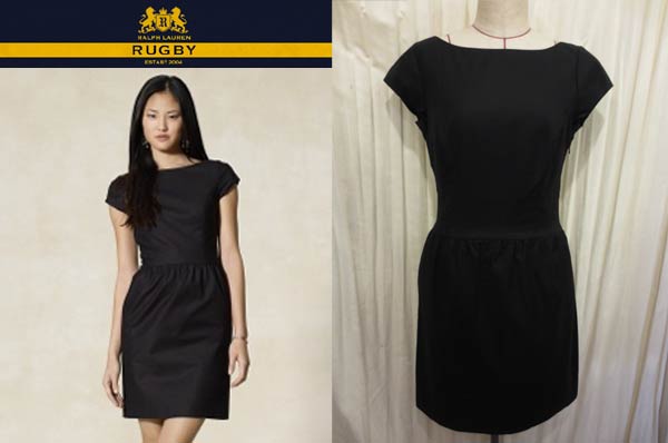 【新品】レディース Polo by Ralph Lauren RUGBY ラルフローレン ラグビー 半袖 ワンピース ドレス 黒【SIZE:6/L位】【古着 m...