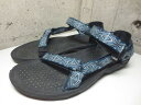 Teva/テバ アウトドアテープサンダル 幾何学模様系 青系×水色×白【サイズ:Women's US 11/28cm】【アウトドア】【フェス系】【レディース】【...