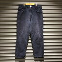 カルバンクライン Calvin Klein Jeans ブラック デニムパンツ テーパード サイズ：W38.5 L32 ビッグサイズ【中古】