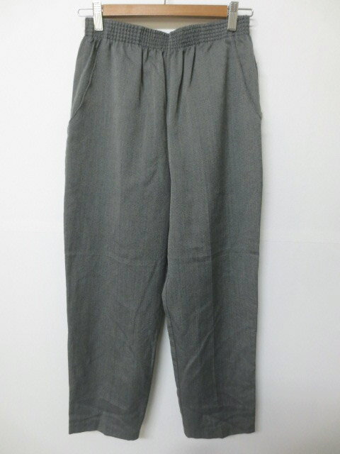 COVINGTON イージーパンツ ヘリンボーン柄 サイズ:W25〜W33位 グレー Made in U.S.A【レディース】【新品】 新品 mellow 【古着屋mellow楽天市場店】
