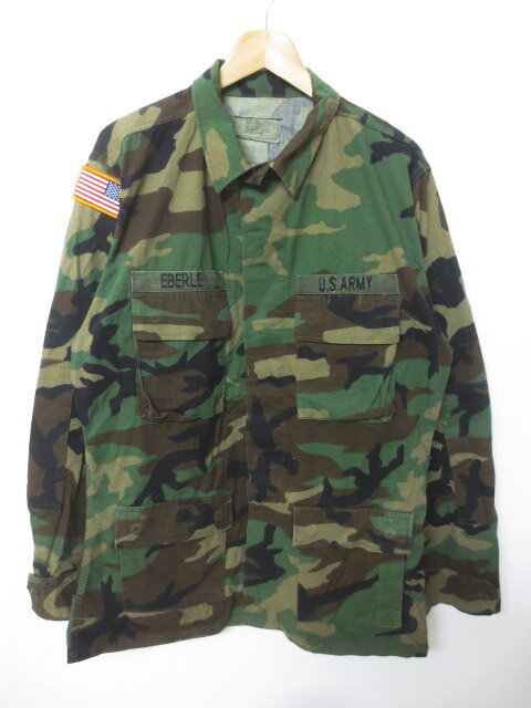 99's アメリカ軍 U.S.ARMY ウッドランドカモ柄 B.D.U ジャケット ワッペン付き サイズ：MEDIUM-LONG  古着  中古 mellow