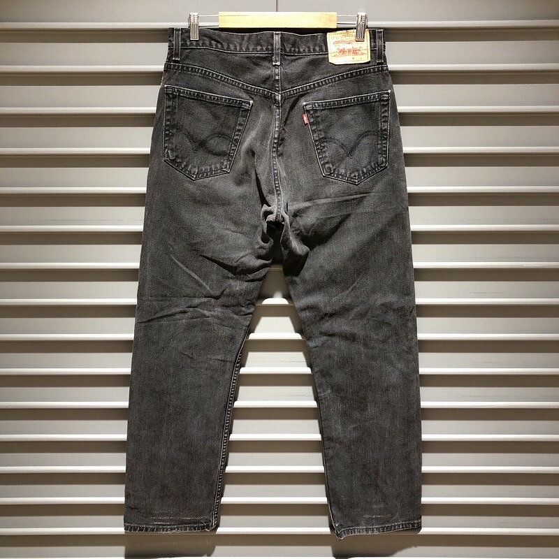 リーバイス Levi's 505 ブラック デニムパンツ REGULAR FIT クラッシュデニム サイズ：W34.5 L31.5【中古】
