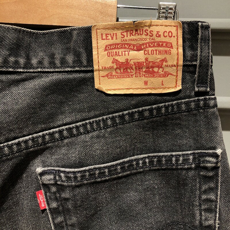 リーバイス Levi's 505 ブラック デニムパンツ REGULAR FIT クラッシュデニム サイズ：W34.5 L31.5【中古】